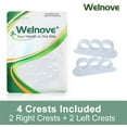 thumbnail image 6 of Welnove Hammer Toe Crests Straightener 4 Pcs Gel Toe Support Pads Cushion Relief for Overlapping-Curled-Hammer-Claw Toes, 3 Loop Design, White, 6 of 6