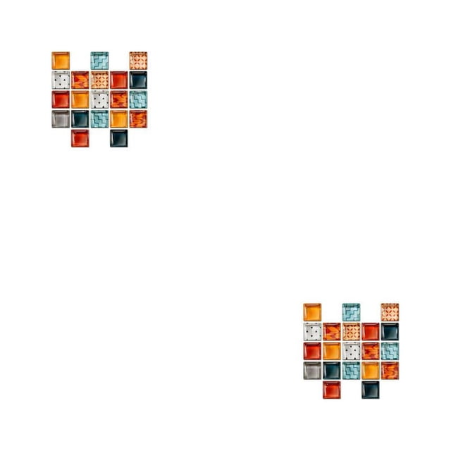 Kearding 10 Pieces Mosaic Wall Sticker Household Decal Sticker Self-adhesive Adorn Adornment Room Tile Rooms 3D Decorations Type3 NO3
