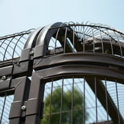 Outdoor Extra Large Bird Aviary Silver Brown Large Bird Cage, Featuring Play Stand, Perches, Nest Habitat