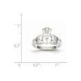 thumbnail image 2 of 14K White Gold Polished Claddagh Ring, 2 of 2