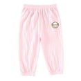 thumbnail image 3 of SROBPTY Toddler Girls Pants Solid Elastic Waist Straight Leg Breathable Casual Trousers for 1-3Y, 3 of 5