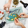 thumbnail image 5 of Fishing Cutting Board, Large Fat Fish Holding a Flag with Love Words Humorous Fun Theme, Decorative Tempered Glass Cutting and Serving Board, Small Size, Multicolor, by Ambesonne, 5 of 5