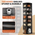 thumbnail image 4 of Ktaxon 7-Tier Rotating Shoe Rack Tower,  Free Standing 360° Revolving  Organizer, 28 Pairs of Shoes/ Bag, Black, 4 of 17