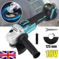 thumbnail image 1 of Amoladora angular sin escobillas de 18 V y 125 mm para Makita, batería de iones de litio de repuesto., 1 of 5