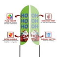 thumbnail image 2 of Ho Ho Ho Feather flag for Outdoor by DreamController | 11.5 FEET Long Polyester Outdoor Banner Flag for Easy Hang | HD Print Swooper Flag Only forHo Ho Ho | UV & Snow Resistant | Made in USA, 2 of 5