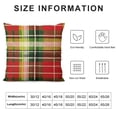 thumbnail image 5 of Qinduosi Pillow Cover Christmas Green Red Checkered Throw Pillow Case Inch Linen Square Cushion Decorative Cover for Sofa Bed, 5 of 5