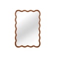 thumbnail image 4 of Noble House 20"x30" Wavy Rectangle Wall Mirror, Solid Wood Decorative Vanity Mirror, Yellowish, 4 of 7