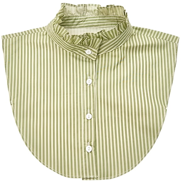 TELOLY 2026 New Women Ruffle Mock Neck Detachable Half Blouse Shirts Fake Collar Dickey Collar Faux False Collar for Girls for Work, Parties, Casual, Layering