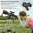 thumbnail image 2 of Telescopes for Astronomy Adults, LAKWAR 70mm Aperture High Powered Refracting Telescope Beginners, Portable Telescope with 49in Tripod for Planets and Stars, 2 of 11