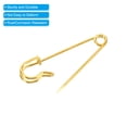 thumbnail image 4 of Uxcell Safety Pins 1.5 Inch Large Metal Sewing Pins Gold Tone 50Pcs, 4 of 5