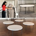 thumbnail image 6 of Lifetime (15) 60 in. Almond Round Tables and Cart Combo - 80442, 6 of 10
