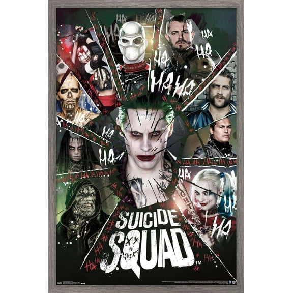 DC Comics Movie - Suicide Squad - Circle Wall Poster, 14.725" x 22.375", Framed