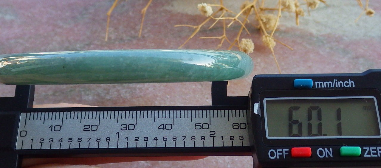 Icy Green Natural A JADE Jadeite Circle Bangle Bracelet 60 mm 685118 TN