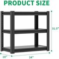 thumbnail image 2 of 3-tier Metal Fish Tank Stand for 30 Gallon Long Aquarium,31.5"*18"*34" | heavy duty Steel Rack Shelves,Aquarium Stand 20 Gallon,Reptile Terrarium Stand,Breeder Tank Stand, 2 of 7