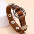 thumbnail image 4 of BRIGHTFUFU 2Set Men Bracelets Brown Circular Design for Festival Parties Zinc Alloy Made, 4 of 8
