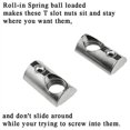 thumbnail image 5 of 50Pcs M8 T Slot Nuts Roll-in Spring Ball Loaded Elastic Nuts for 3030 Series Aluminum Extrusion Profile Rail, 5 of 5