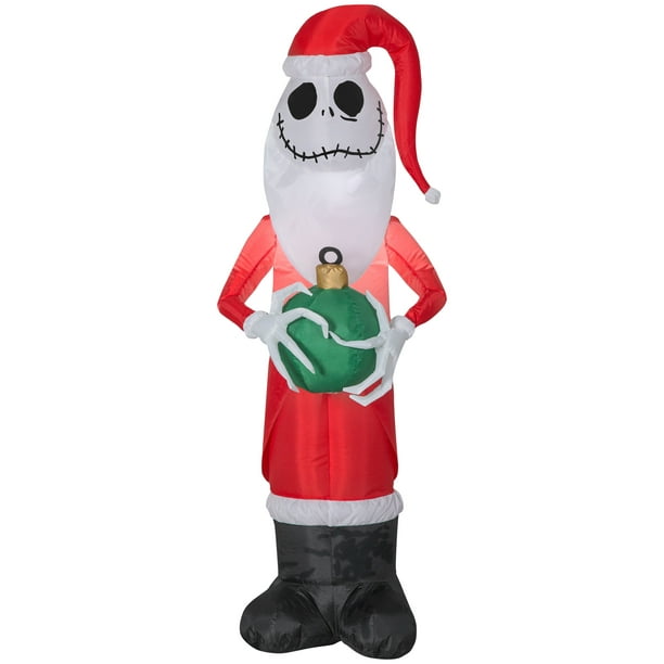 4' Disney Airblown Jack Skellington as Santa Christmas Inflatable