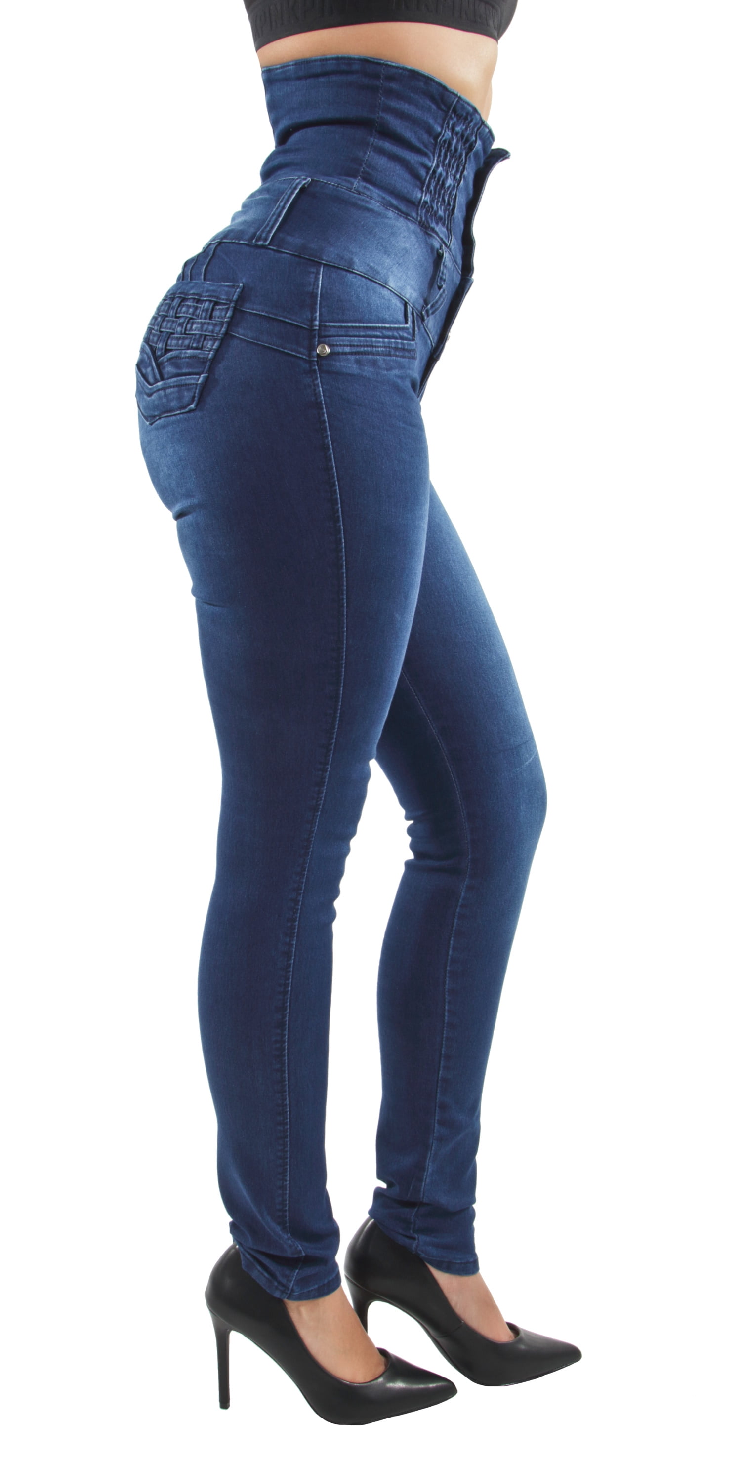 high waist push up skinny jeans