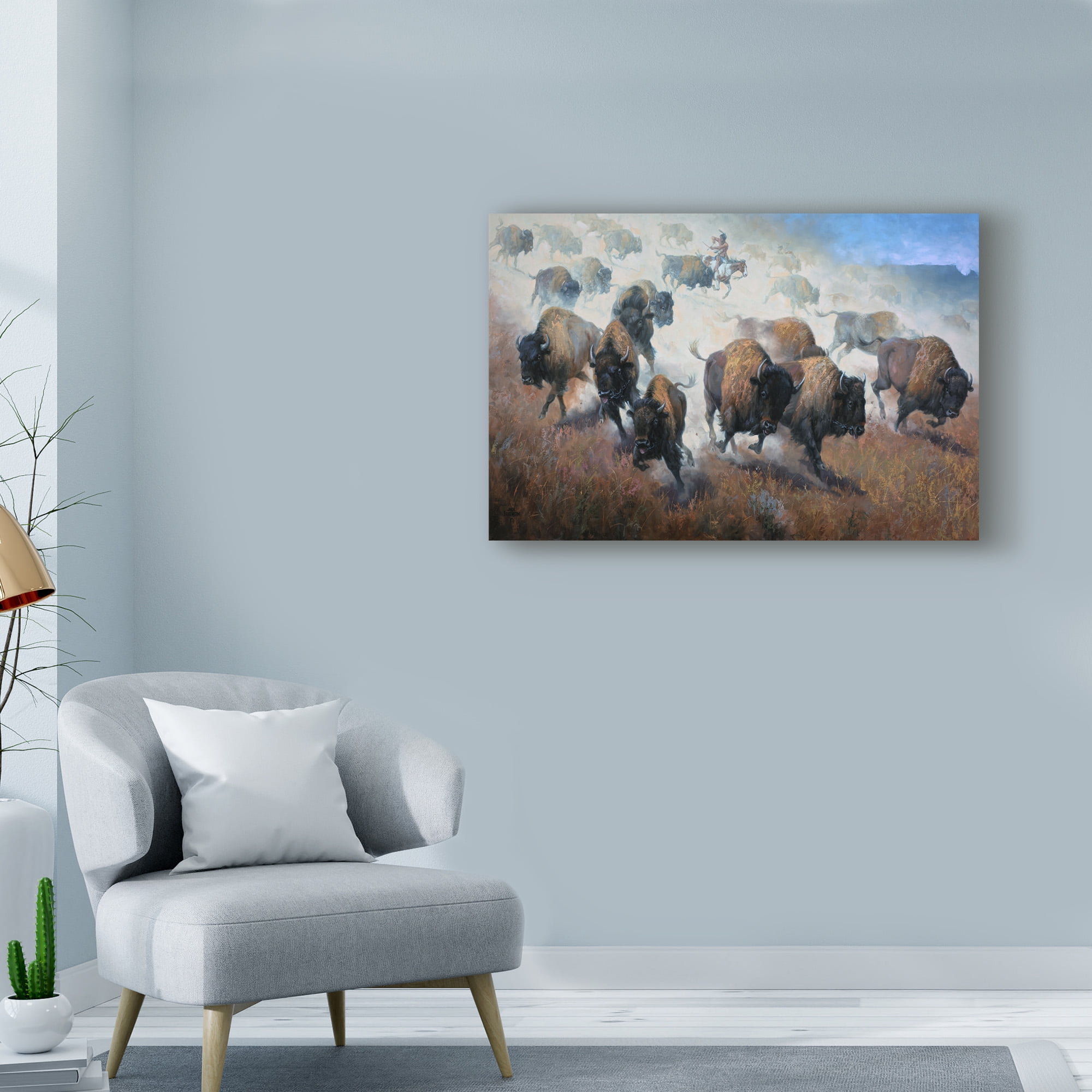 Trademark Fine Art 'Thunder in the Dust' Canvas Art by Jack Sorenson