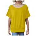 thumbnail image 3 of Women's Oversized T Shirt With Batwing Sleeves Short Sleeve Tops Swim Tops Workout Tee Shirts Women Compression Shirt Women Women Top Ladies Tee Tops Woman Shirts Summer Women's Shirt Pack And Shirt, 3 of 4