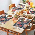thumbnail image 2 of Pioneer Flower Floral Print Pattern Summer Placemats Table Placemats Set Of 4-Linen Kitchen Washable Placemats Table Mats 12x18 Inch Non-Slip Heat Resistant, 2 of 6
