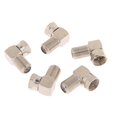 thumbnail image 1 of 5 pcs F type 90 degree coaxial cable TV adapter connector RG6 RG59, 1 of 6