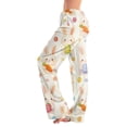 thumbnail image 3 of Fgvctg Easter Pajama Pants for Women Cute Rabbit Print Wide Leg Pajamas Sleepwear High Waisted Pjs Pants Stretch Fall Easter Eggs Spring Drawstring Lounge Pants with Pockets Orange L, 3 of 6