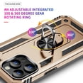 thumbnail image 2 of ELEHOLD Hybrid Rugged Case for iPhone 16 Pro Full Body Protection with Metal Magnetic 360° Rotating Ring Holder Kickstand Shockproof Heavy Duty Case for iPhone 16 Pro,Gold, 2 of 6