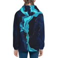 thumbnail image 4 of Hoodies for Teen Girls Boys - Blue Marble And Gold Warm Boys' Fashion Hoodies & Sweatshirts, Boys Girls Kids Clothes Size 7-8 Youth Pullover with Kangaroo Pocket, 4 of 5