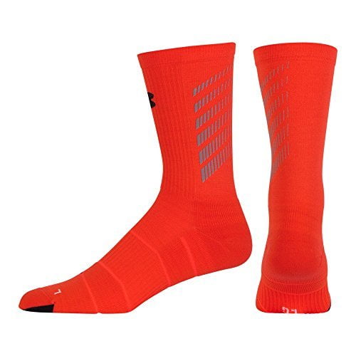 Under Armour Under Armour Mens UA Reflective Crew Socks Medium Red