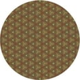 thumbnail image 1 of Ahgly Company Machine Washable Indoor Round Transitional Copper Brown Area Rugs, 4' Round, 1 of 7