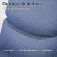 thumbnail image 4 of POCASSY Outdoor Swivel Chair Set of 4, All Weather Brown Wicker Patio Swivel Chairs Set with High Back and Thick Cushion for Garden Balcony Porch - Brown/Blue, 4 of 9