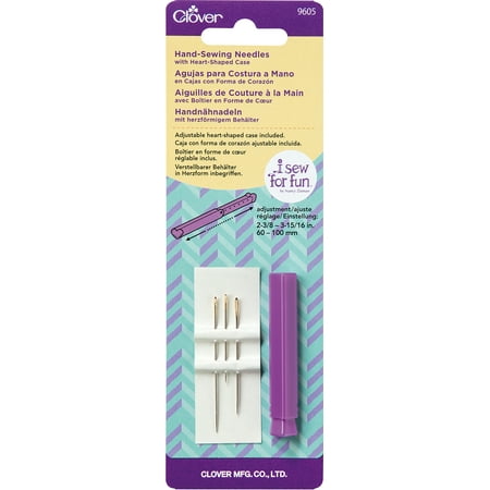 - Clover I Sew For Fun Sewing Hand Needles By Nancy Zieman-W/ Heart Shaped Case