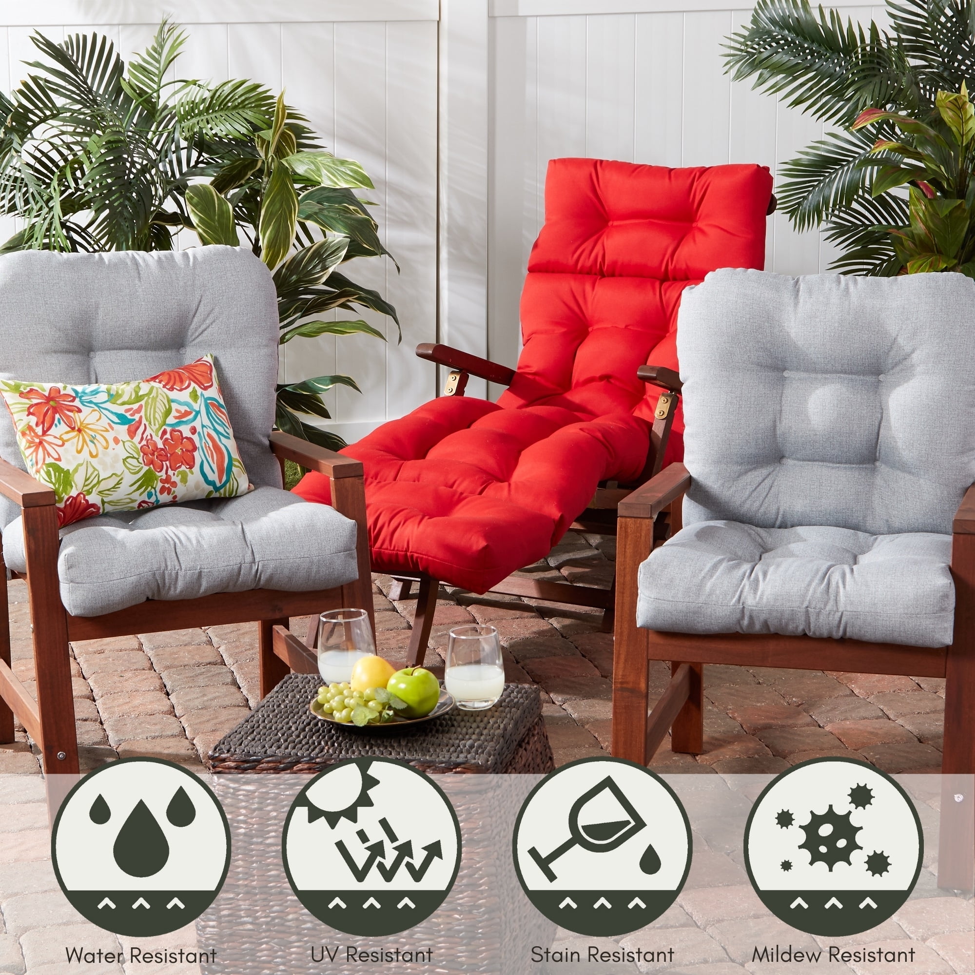 Greendale Home Fashions 19'' x 12'' Reversible Outdoor Throw Pillow, Set of 2, Breeze Floral