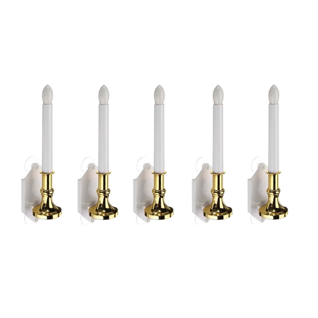 Electric Candle Lamp W/Sensor Blister-Packed 7"-Brass Plated 