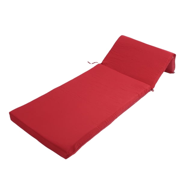 M Buder Cojín de Tumbona para Interiores y Exteriores con Relleno Grueso de Algodón PP, Resistente al Agua y al Sol, Tamaño 55x183x7.5 cm (21.6x72x2.9 inches), Color Vino