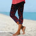 thumbnail image 5 of Women Capri Pants 4th of July High Waisted Capris Patriotic Stars Print Stretch Casual Yoga Pants Independence Day Outfits, 5 of 5