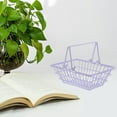 thumbnail image 3 of SEWACC Compact Shopping Basket Storage Metal Lavender 1Set for Travel Organization, 3 of 8