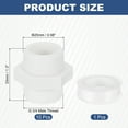 thumbnail image 2 of Nipple Male Thread Coupling Adapter Connector, 10Pcs 25mm(1") Pipe Fitting with Sealant Tape (Male to Male), Hose Adapter Coupling for Thread plumbing Pipe (White), 2 of 6