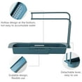 thumbnail image 2 of Telescopic Sink Rack Holder Expandable Storage Drain Basket Sink Caddy for Home Kitchen Kit - Blue, 2 of 5