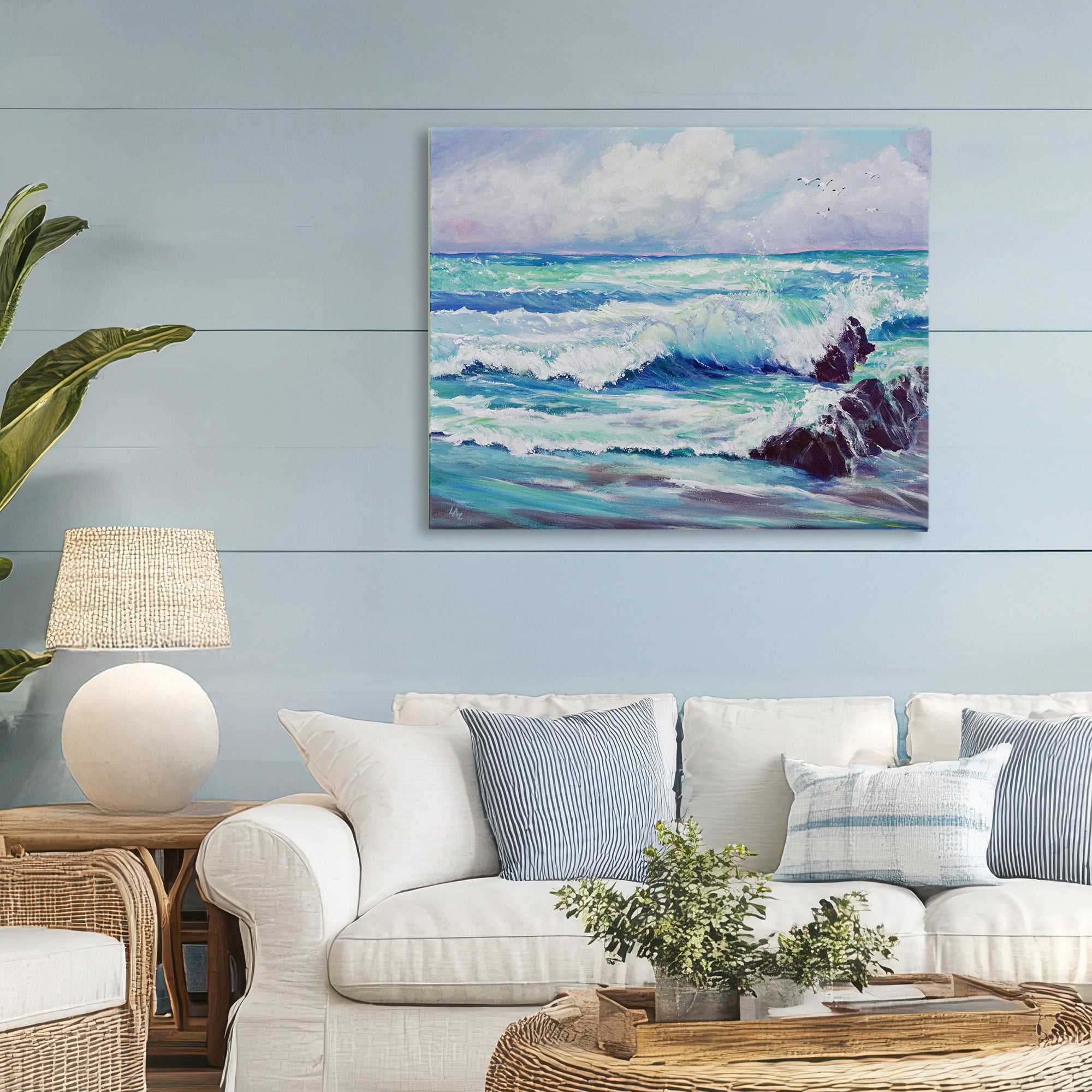 Stupell Industries Down By The Sea Canvas Wall Art, design by Lee Ann Zirbes