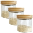 thumbnail image 1 of JS Gourmet - Set of 3 Glass Containers with Airtight Lid, 900ml Capacity, 1 of 1