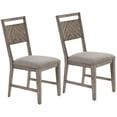 thumbnail image 3 of Progressive Furniture Ellington Wood Set of 2 Dining Chairs in Smokey Oak Brown, 3 of 5