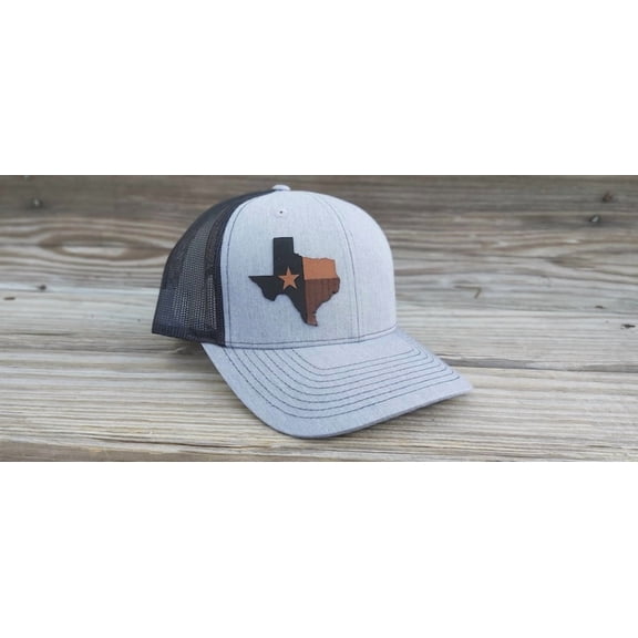 texas flag Leatherette Patch Hats, Logo Hats, Laser Engraved Leather Patch, texas hat , Personalized Mens Hats, Leather Patch
