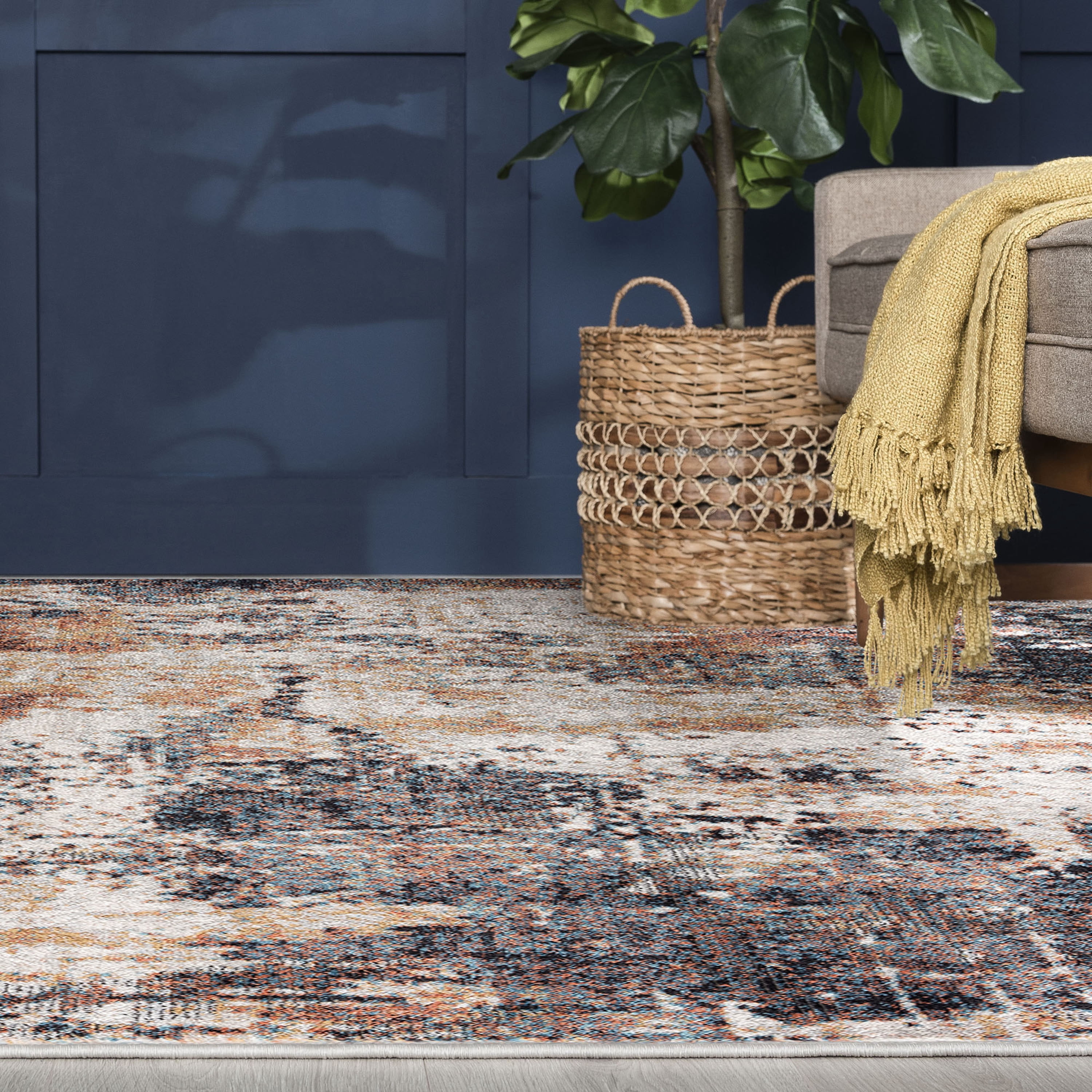 Anabel Contemporary 8' x 10' Multi-Color Polypropylene & Polyester Indoor Area Rug