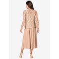 thumbnail image 2 of Roaman's Women's Plus Size Glitter & Lace Jacket Dress Set, 2 of 4