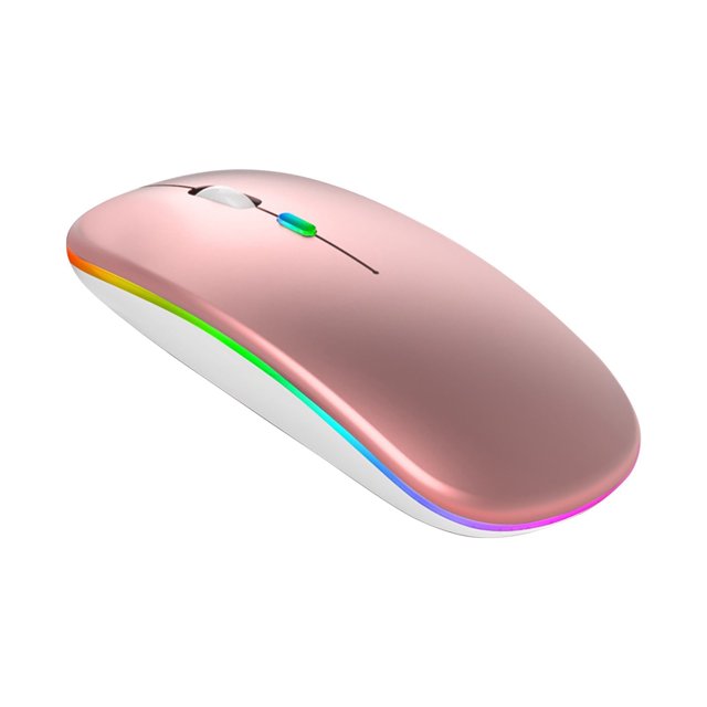Souris Sans Fil Rechargeable avec Éclairage LED Silencieuse 2.4G Souris Sans Fil