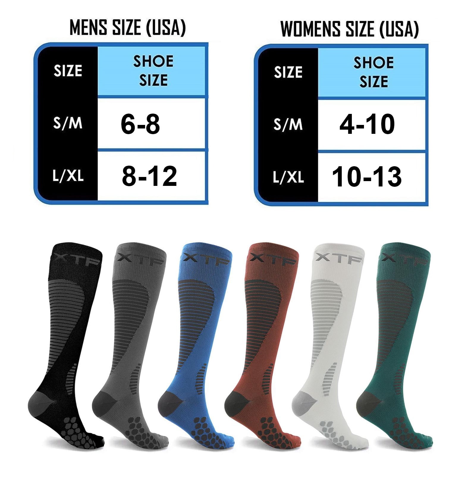 4 Pairs Mens Dr Motion Athletic Traveler Graduated Compression Knee High Socks 