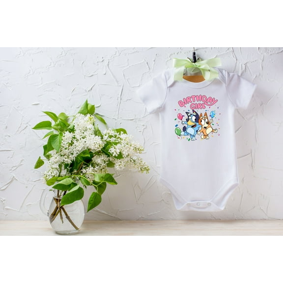 Moonlight Apparel Birthday Girl Baby Onesie Cute Cartoon Characters Infant Bodysuit Toddler Birthday Outfit Short Sleeve Baby Shower Gift
