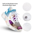 thumbnail image 3 of Seashell On The Beach Fashion Women's Nurse Shoes Casual Flat Sneaker Print Ladies Lace Up Light Walking Shoe Breathable Footwear, 3 of 8